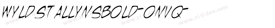 WyldStallynsBold-onvq字体转换