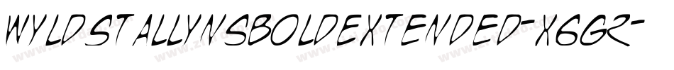WyldStallynsBoldExtended-X6G2字体转换