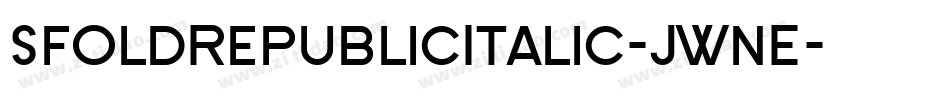 SfOldRepublicItalic-JWnE字体转换