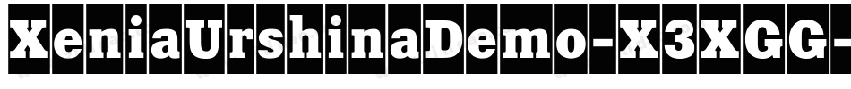 XeniaUrshinaDemo-X3XGG字体转换