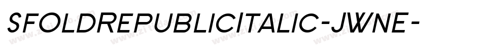 SfOldRepublicItalic-JWnE字体转换
