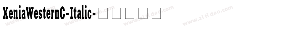 XeniaWesternC-Italic字体转换