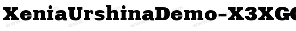 XeniaUrshinaDemo-X3XGG字体转换