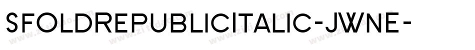SfOldRepublicItalic-JWnE字体转换