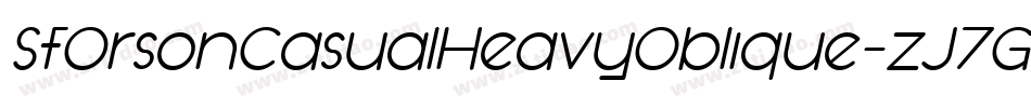 SfOrsonCasualHeavyOblique-zJ7G字体转换