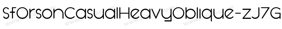 SfOrsonCasualHeavyOblique-zJ7G字体转换