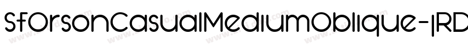 SfOrsonCasualMediumOblique-jRDj字体转换