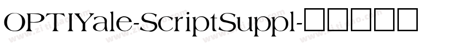 OPTIYale-ScriptSuppl字体转换