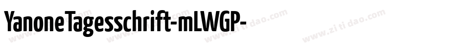 YanoneTagesschrift-mLWGP字体转换