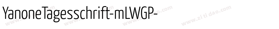 YanoneTagesschrift-mLWGP字体转换