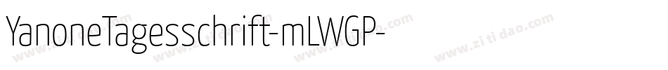 YanoneTagesschrift-mLWGP字体转换