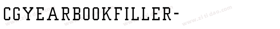 CgYearbookFiller字体转换