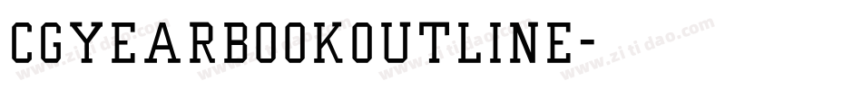 CgYearbookOutline字体转换