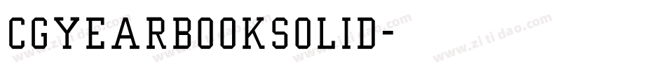 CgYearbookSolid字体转换