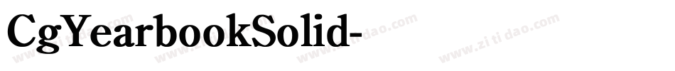 CgYearbookSolid字体转换