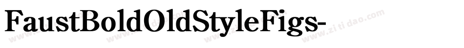 FaustBoldOldStyleFigs字体转换