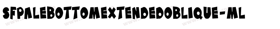 SfPaleBottomExtendedOblique-MLBx字体转换