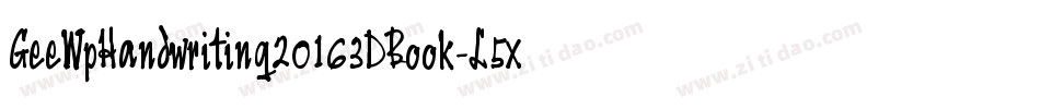GeeWpHandwriting20163DBook-L5xD字体转换