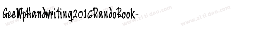 GeeWpHandwriting2016RandoBook-gJrP字体转换