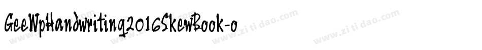 GeeWpHandwriting2016SkewBook-o6da字体转换