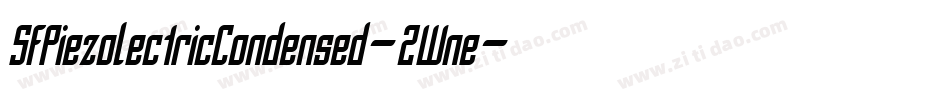 SfPiezolectricCondensed-2Wne字体转换