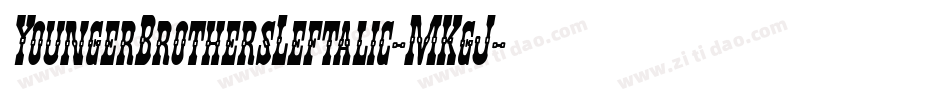YoungerBrothersLeftalic-MKgJ字体转换