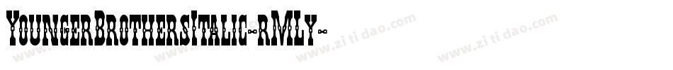YoungerBrothersItalic-rMLy字体转换