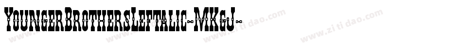 YoungerBrothersLeftalic-MKgJ字体转换