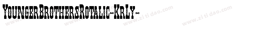 YoungerBrothersRotalic-KrLy字体转换
