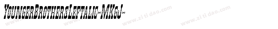 YoungerBrothersLeftalic-MKgJ字体转换