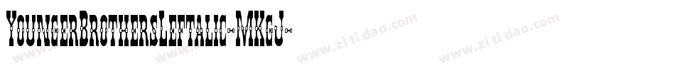 YoungerBrothersLeftalic-MKgJ字体转换