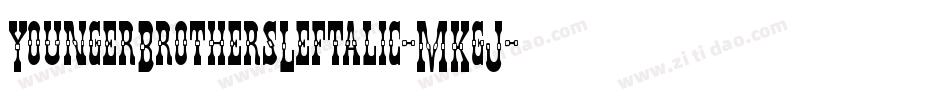 YoungerBrothersLeftalic-MKgJ字体转换