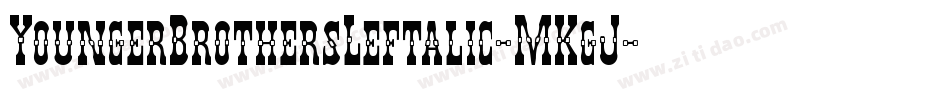 YoungerBrothersLeftalic-MKgJ字体转换