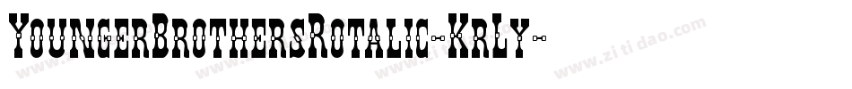 YoungerBrothersRotalic-KrLy字体转换