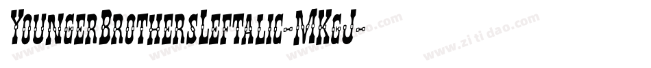 YoungerBrothersLeftalic-MKgJ字体转换