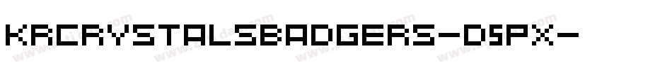 KrCrystalsBadgers-d5pX字体转换