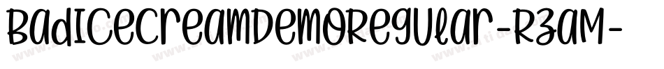 BadIceCreamDemoRegular-RzaM字体转换