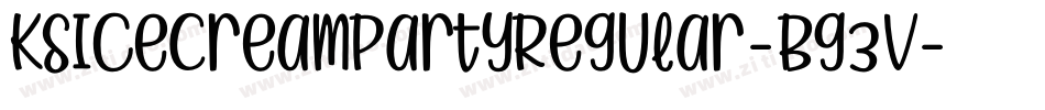 KsIceCreamPartyRegular-Bg3V字体转换 KsIceCreamPartyRegular-Bg3V字体转换