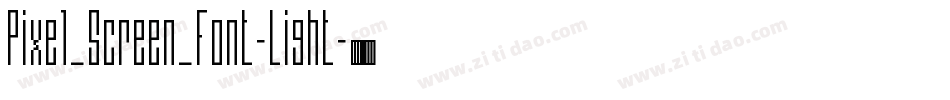 Pixel_Screen_Font-Light字体转换