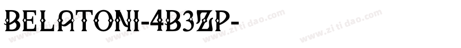 Belatoni-4B3Zp字体转换
