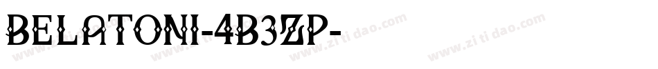 Belatoni-4B3Zp字体转换