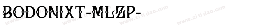 Bodonixt-MLZp字体转换