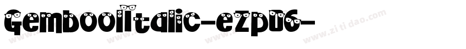 GemboolItalic-eZp06字体转换