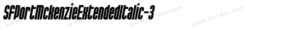 SfPortMckenzieExtendedItalic-39X8字体转换