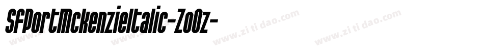 SfPortMckenzieItalic-ZoOz字体转换