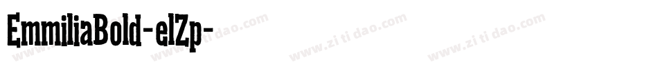 EmmiliaBold-elZp字体转换