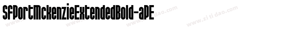 SfPortMckenzieExtendedBold-aPEg字体转换