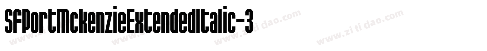 SfPortMckenzieExtendedItalic-39X8字体转换