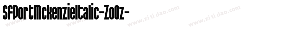 SfPortMckenzieItalic-ZoOz字体转换