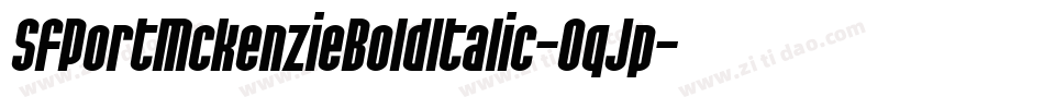 SfPortMckenzieBoldItalic-OqJp字体转换